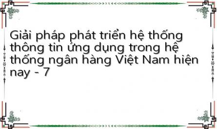 Giải pháp phát triển hệ thống thông tin ứng dụng trong hệ thống ngân hàng Việt Nam hiện nay - 7