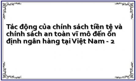 Tác động của chính sách tiền tệ và chính sách an toàn vĩ mô đến ổn định ngân hàng tại Việt Nam - 2