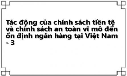 Tác động của chính sách tiền tệ và chính sách an toàn vĩ mô đến ổn định ngân hàng tại Việt Nam - 3