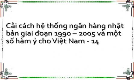 Cải cách hệ thống ngân hàng nhật bản giai đoạn 1990 – 2005 và một số hàm ý cho Việt Nam - 14