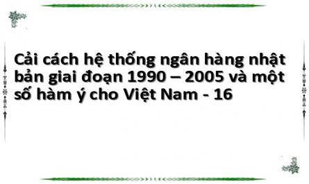 Cải cách hệ thống ngân hàng nhật bản giai đoạn 1990 – 2005 và một số hàm ý cho Việt Nam - 16