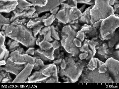 Hình 3 19 Ảnh SEM và đường phân bố kích thước hạt của hợp kim LaNi 3 9 Co 0 4 3