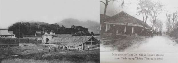 Thành nhà Mạc xưa Một góc chợ Tam Cờ trước năm 1945 Thị xã Tuyên quang nhìn 1