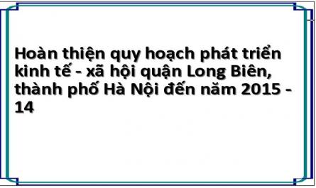 Hoàn thiện quy hoạch phát triển kinh tế - xã hội quận Long Biên, thành phố Hà Nội đến năm 2015 - 14