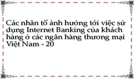 Các nhân tố ảnh hưởng tới việc sử dụng Internet Banking của khách hàng ở các ngân hàng thương mại Việt Nam - 20