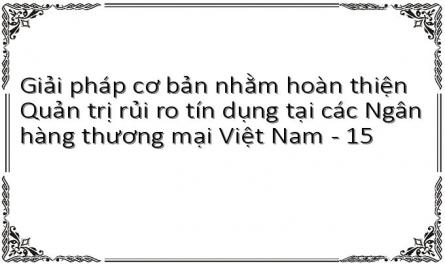 Định Hướng Hoàn Thiện Quản Trị Rủi Ro Tín Dụng Tại Các Ngân Hàng Việt Nam Trong Thời Gian