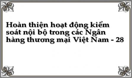 Hoàn thiện hoạt động kiểm soát nội bộ trong các Ngân hàng thương mại Việt Nam - 28