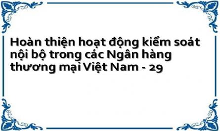 Hoàn thiện hoạt động kiểm soát nội bộ trong các Ngân hàng thương mại Việt Nam - 29