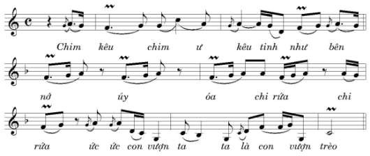 Đây là một bài Lý của dân ca miền Trung trong đó chúng ta dễ tìm thấy giai 2