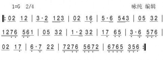 Từ nhạc số Trung Quốc chuyển sang năm dòng kẻ Ở trên chúng tôi thấy 2 bài 3