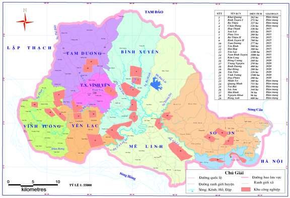 Hình 3 4 Bản đồ các khu công nghiệp trên lưu vực sông Phan Cà Lồ Bảng 3 1 Vị 2