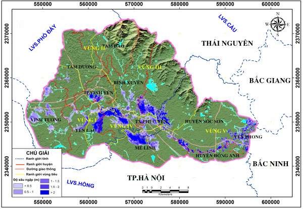 Hình 3 22 Bản đồ ngập lụt trong lưu vực Sông Phan – Cà Lồ PA2 Hình 3 23 Bản 4