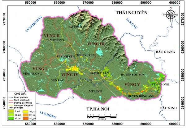 Hình 3 33 Bản đồ thời gian duy trì ngập lưu vực Sông Phan – Cà Lồ PA4 Hình 2