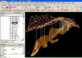 Hình 3 4 Mô hình 3D thân quặng BĐMQ Hình 3 5 Mô hình 3D thân quặng QTZ3 3 1 2 3 Mô 4