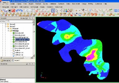 Hình 3 43a Giao diện kết quả nội suy Kriging thân quặng QTZ3 Hình 3 43b Chỉ đẫn 9