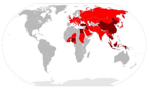 Các nước có c H5N1trên gia cầ hoặc chi hoang dã Các nước có c H5N1trên người 1