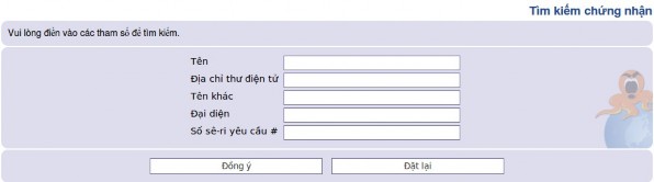 Hình 10 Tìm kiếm chứng nhận Sau khi chứng nhận được phát hành những người 5