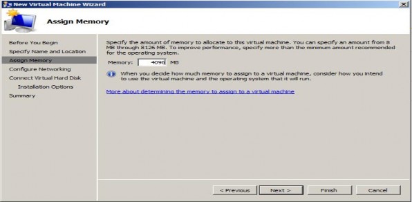 Máy ảo Màn hình Assign Memory nhập dung lượng RAM để chạy máy ảo Chọn Next 12