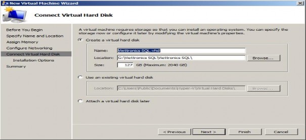 Hình 3 14 Chỉ định tên vị trí và kích thước của đĩa cứng ảo Trong màn 2