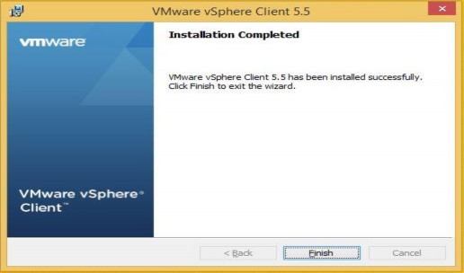 Hình 3 34 Hoàn thành cài đặt 3 4 3 Tạo máy ảo Mở vShere Client điền các thông 8