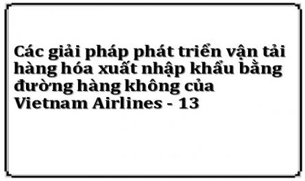 Các giải pháp phát triển vận tải hàng hóa xuất nhập khẩu bằng đường hàng không của Vietnam Airlines - 13