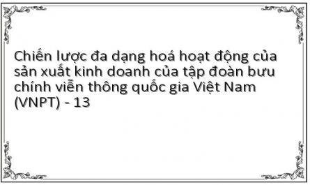 Chiến lược đa dạng hoá hoạt động của sản xuất kinh doanh của tập đoàn bưu chính viễn thông quốc gia Việt Nam (VNPT) - 13