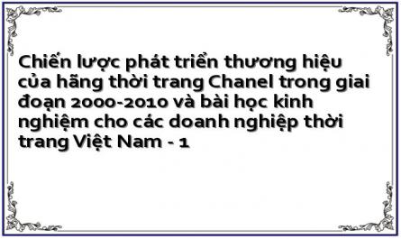 Chiến lược phát triển thương hiệu của hãng thời trang Chanel trong giai đoạn 2000-2010 và bài học kinh nghiệm cho các doanh nghiệp thời trang Việt Nam - 1