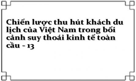 Chiến lược thu hút khách du lịch của Việt Nam trong bối cảnh suy thoái kinh tế toàn cầu - 13