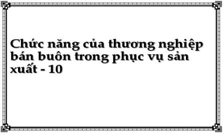 Chức năng của thương nghiệp bán buôn trong phục vụ sản xuất - 10