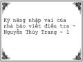 Kỹ năng nhập vai của nhà báo viết điều tra - Nguyễn Thùy Trang