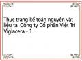 Thực trạng kế toán nguyên vật liệu tại Công ty Cổ phần Việt Trì Viglacera