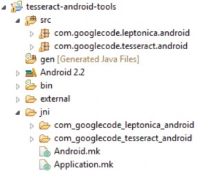 Hình 3 11 Minh họa cấu trúc của project tesseract android tools Project này thực chất 2