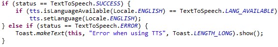 Bây giờ TextToSpeech của chúng ta đã được khởi tạo và cấu hình Chúng 6