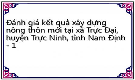 Đánh giá kết quả xây dựng nông thôn mới tại xã Trực Đại, huyện Trực Ninh, tỉnh Nam Định