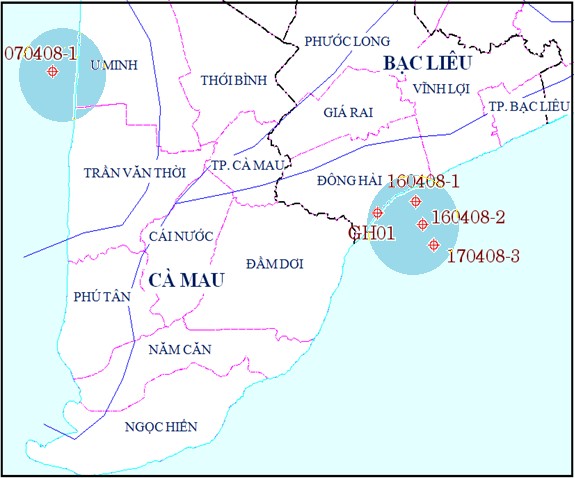 Hình 2 1 Bản đồ khu vực lấy mẫu trầm tích biển Core GH01 cách bờ biển 1