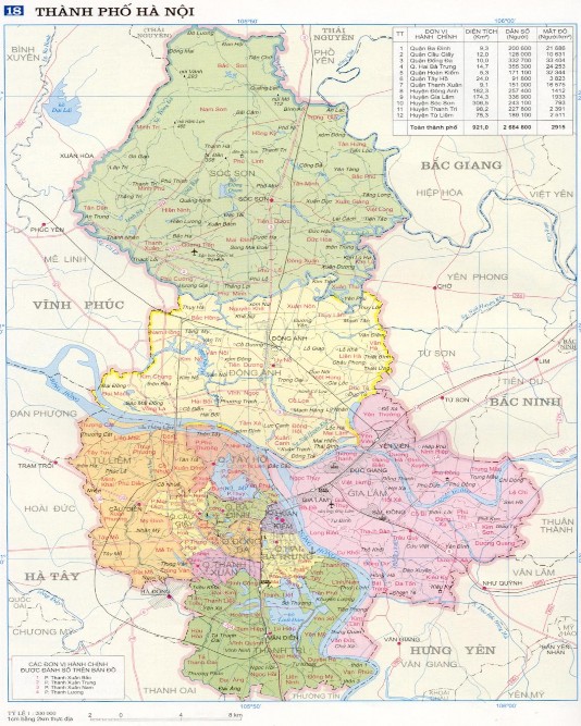 Bản đồ Hà Nội và các tỉnh phía Bắc Nguồn www hanoi gov vn Hiện nay Hà Nội 1