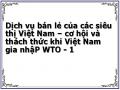 Dịch vụ bán lẻ của các siêu thị Việt Nam – cơ hội và thách thức khi Việt Nam gia nhậP WTO