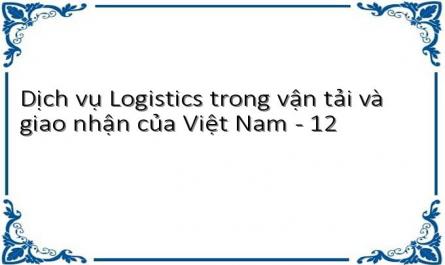 Dịch vụ Logistics trong vận tải và giao nhận của Việt Nam - 12