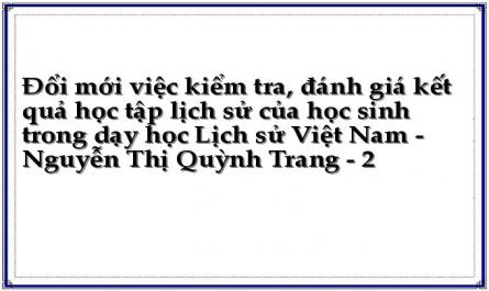 Đổi mới việc kiểm tra, đánh giá kết quả học tập lịch sử của học sinh trong dạy học Lịch sử Việt Nam - Nguyễn Thị Quỳnh Trang - 2