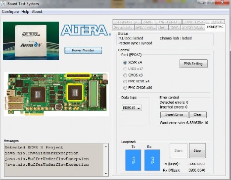 Hình 4 6 Kết quả thu phát loopback trên cổng kết nối HSMB Hình 4 7 Kết quả 6