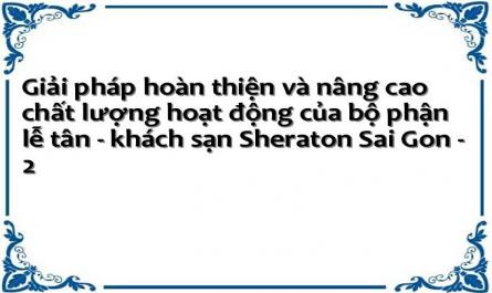 Giải pháp hoàn thiện và nâng cao chất lượng hoạt động của bộ phận lễ tân - khách sạn Sheraton Sai Gon - 2