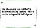Giải pháp nâng cao chất lượng dịch vụ nhà hàng Yoshino - khách sạn Lotte Legend Hotel Saigon