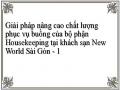Giải pháp nâng cao chất lượng phục vụ buồng của bộ phận Housekeeping tại khách sạn New World Sài Gòn