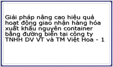 Giải pháp nâng cao hiệu quả hoạt động giao nhận hàng hóa xuất khẩu nguyên container bằng đường biển tại công ty TNHH DV VT và TM Việt Hoa - 1