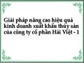 Giải pháp nâng cao hiệu quả kinh doanh xuất khẩu thủy sản của công ty cổ phần Hải Việt