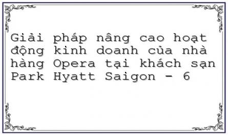 Giải pháp nâng cao hoạt động kinh doanh của nhà hàng Opera tại khách sạn Park Hyatt Saigon - 6