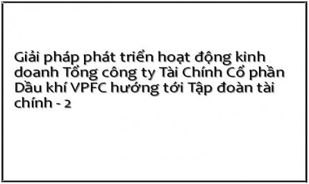 Giải pháp phát triển hoạt động kinh doanh Tổng công ty Tài Chính Cổ phần Dầu khí VPFC hướng tới Tập đoàn tài chính - 2