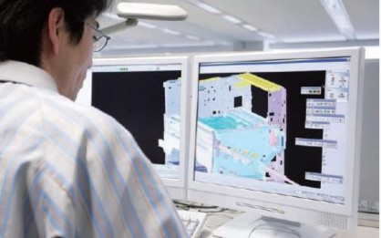 Hình ảnh máy tính ứng dụng 3D CAD trong văn phòng của Canon Với sự phát triển 6