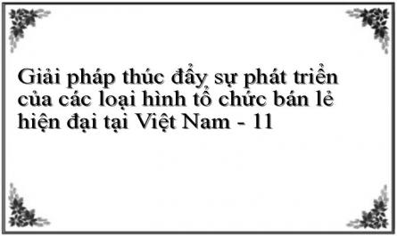 Xu Hướng Phát Triển Của Các Loại Hình Tổ Chức Bán Lẻ Hiện Đại Ở Việt Nam