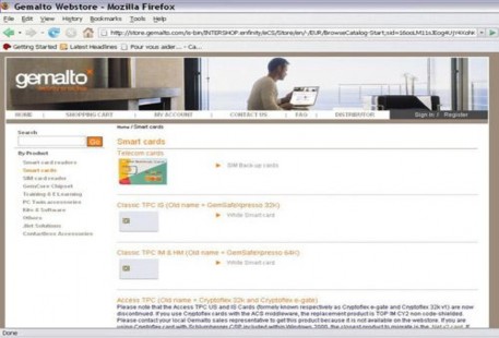Hình 2 Website của công ty Gemalto – công ty hàng đầu của Pháp về phát hành 6